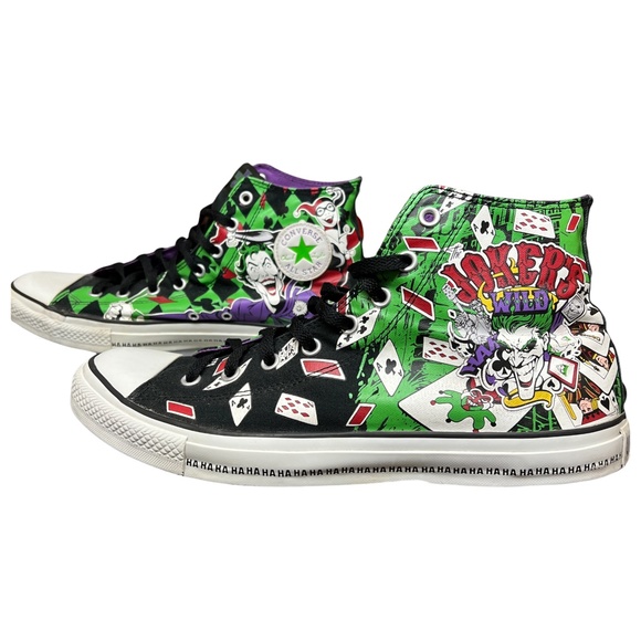 Converse Other - Jokers Wild Converse All Star Hi Sneakers Harley Quinn Batman Retro Classic Fun